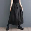 Calças femininas 2023 chegada estilo japonês chique menina escura preto solto verão perna larga culotte rua moda mulheres casuais