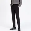 Herrenanzüge Herren Anzughose Slim Fashion Straight Casual Male Business Little Feet Koreanische Kleidung Knöchellange Hose H219