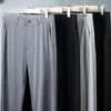 Abiti da uomo Estate 2023 Pantaloni da uomo Coreano Slim Fit Sottile Casual lungo Streetwear Pantaloni da abito di alta qualità Uomo A38