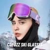 Лыжные очки Профессиональные лыжные очки Мужчины Женщины Противотуманные цилиндрические лыжные очки Защита от ультрафиолета Зимние виды спорта для взрослых Сноуборд Gafas Ski 231212