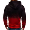 Hoodies masculinos 2023 comércio exterior europa e américa casual gradual ponto impressão digital camisola primavera manga longa casaco com capuz