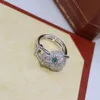 Panthere Ring Big for Man Designer Leopard Head Diamond Großmutter Emerald Gold plattiert Schmuck exquisites Geschenk mit Box 021