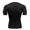 Men's T-Shirts Compression Quick dry T-shirt Men Running Sport Skinny Short Tee Shirt Male Gym Fitness Bodybuilding Workout Black Tops Clothing 230420