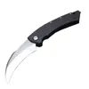 High End 132 MT AUTO Tactische Karambit Klauw Mes D2 Staal Satijn Blade Blade CNC 6061-T6 Aluminium Handvat Met doos