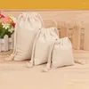 Bolsas de almacenamiento 10 unids Bolsa de algodón Malla de regalo reutilizable para frutas vegetales Rejilla de cordón lavable 30 40 cm