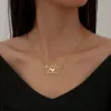 Colliers pendentifs en acier inoxydable, collier personnalisé avec nom, collier personnalisé pour femmes, lettre coeur papillon, pendentif bijoux 231120