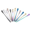 Stainless Steel Spoons Mini Ice Spoon Long Handle Stirring Coffee Scoops Home Kitchen Bar Tableware 14CM
