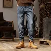 Jeans pour hommes surdimensionnés automne coupe ample pantalon en denim vintage et hiver