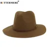 Wide Brim Hats BUTTERMERE Panama Womens Summer Sun Hat Male Female Navy Straw Belt Decorate 2023 Fashion Men Jazz