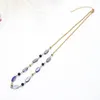 Chains Top Selling Summer Trendy Women Jewelry Stainless Steel Natural Nice Colorful Pure Stone Crystal Dress Necklace