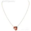 Designer Four Leaf Clover Jewelry Fanjia High Edition Plum Blossom Necklace Female White Fritillaria Thick Plating Rose Gold Seven Star Ladybug Necklace Bracelet R