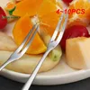 Forks 4-10PCS Fruit Fork Luxury Stainless Steel Environmental Protection High-quality Tableware Lovely