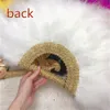 Other Event Party Supplies 1pcs Turkey Feathers Hand Held Fan for Party Handle Dance Fan Semi Circle Handfan for African Wedding Decoration Feather Fan 231118