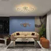 Ceiling Lights Ganeed Modern LED Ceiling 76W Lamp Remote Control Dimmable Flush Mount Interior 6 Rings Lighting for Living Dining Room Bedroom Q231120