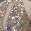 Runway Dresses Colorful Mermaid Celebrity Halter Sleeveless Sequined Beading Backless Pearl Detachable Bow Tailing Woman Prom Gowns