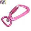 5 PCScarabiners السلامة Carabiner Clip Auto Locking 360 HOING ROTALTION 4KN PULL FOR DOG LESSH AMMOCKS BACKSPACKS Outdoor Climbing Accessories P230420