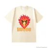 T-shirts T-shirts Luxe Mens Designer Vêtements de mode Été Rhude 2023ss Eagle Flame Eagle Imprimer High Street Lâche Polyvalent Couple T-shirt à manches courtes