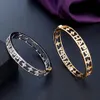 Bangle Zlxgirl Fashion Happy Letter Zirconia Punk Bangle Women Wedding Party Marka złota zaręczyny Dubaj Para Bransoletka Akcesorium 231120