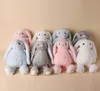 30cm Sublimation Easter Day Bunny Plush long ears bunnies doll with dots pink grey blue white rabbit dolls for childrend cute soft6422169