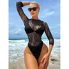 Milumia Women S Fishnet Rhinestone Top Cut Out Sexy Mesh Teddy Bodysuit