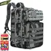 Plecak 45L Outdoor Kamuflage Taktyczny plecak Mężczyźni/Kobiety Multi-Purpose RucksAck Cylling Turing Sports Army 3P Knapsack 230419