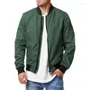 Vestes pour hommes Zip Up Casual Hommes Bomber Veste Mode Vêtements Manteaux Plus Taille Zipper Recadrée Casaco Masculino Jaquetas Masculinas