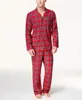 Família combinando roupas de natal família pijamas conjunto adulto crianças mulheres sleepwear nightwear manga longa casa wear impresso vermelho xadrez ano natal pjs 231120