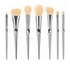 Makeup Brushes 7pcs Set farcedow Foundation Mélanger Contour Contour Corpeau Blush Brush Champagne Professionnel