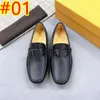 64 Model 2023 marca de luxo italiano Mens sapatos de couro casual Mocassins genuínos Mocassins Light Breathable Slip em sapatos de barco para homem