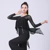 Scen Wear 2023 National Standard Dance Practice Leotard Women's Black Top Professional Ballroom Modern