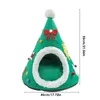 kennels pens Christmas Tree Cat Hut Durable Kitten Cottage Hideaway Cute Pet Cave Bed With Removable Cushion For Puppy Cats Pet Supplies 231120