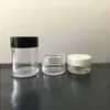 3ml 5ml 10ml透明空の瓶化粧用プラスチックラウンドボトルポットメイクアップアイシャドウネイルパウダーコンテナ100pcsロットグラムサイズtfogi