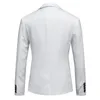 Ternos masculinos longo sleebe terno casaco elegante jaqueta de casamento fino ajuste único botão estilo cardigan com gola virada para baixo para o noivo