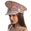 Baskerspostt kapten Cap för bröllop goth bred brim hatt karneval parti kvinnor brud fedora roll spelande