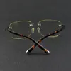 Lunettes de soleil de luxe verre dames hommes Vintage acétate cadre cristal pierre lentille sans monture lunettes de soleil anti-rayures marque Designer