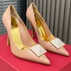 2023 Classic Brand High Heels Platform Shoe Pumps Nude/Black Patent Leather Peep-toe Women Dress Wedding Sandals Shoes size 35-40 -387