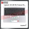 キーボードA1708 MacBook Retina Pro 13 '' A1708トップケースUS US ru France ESキーボード2016 2017 Q231121