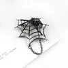 Pins Brooches Delicate Silver colour Cobweb Spider Pins Web Coat Windbreaker Lapel Elegant Female Brooch Gifts For Unisex Female Accessories Z0421