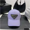 Caps de bola Designers Hat Hat Baseball Casquette Rhinestone Triângulo Luxo Mulheres e homens de moda clássica Sports Sports Outdoo DHCXO