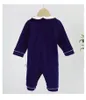 Rompers Spring Autumn 0-24m Organic Cotton Baby Suit Blue Rompers Sleepwear Born Gown Boy Pyjamas Baby Clothes Sleepsuit 231120