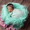 Blankets Po Shoot 150x100cm Long Pile Faux Fur Soft Born Baby Blanket Backdrop Infant Basket Stuffing For Pography Props