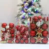 Decorações de Natal 2029 pcs bolas de árvore vermelho doces pendurado ornamento grandes pingentes conjunto para casa natal navidad ano 231120