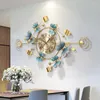 Väggklockor kinesisk fjäril orkidé smides järn hem vardagsrum klistermärke dekoration el club lobby väggmålning hantverk