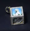 Custom Made Baby Block Picture Photo Pendant Necklace Icy Zircon Charm with 24" Rope Chain Men Women Hiphop Rock Jewelry Gift