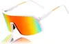 Män kvinnor en bit överdimensionerad sköld tonåringar sport solglasögon spegel visir baseball cykla utomhusglasögon b2905