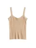 Camisoles Tanks SuyaDream Women Silk Camisole 70%Silk 30%Cotton Kitted Chic Camis Spring Summer Solid Bottoming Shirt 230421