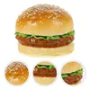 Parti dekorasyon sewacc yapay hamburger sahte gıda ekmek modeli PU gerçekçi burger figürin sahte sandviç
