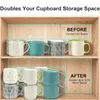 Kitchen Storage Coffee Mug Rack Cupboard Shelf Cup Organising Tool For