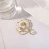 Pins Brooches Classic small suit pin butterfly ginkgo rose peony flower creative temperament brooch Z0421