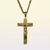 Collier jésus plaqué or en acier inoxydable, pendentif à la mode, colliers de foi religieuse pour hommes, bijoux Hip Hop 3773886